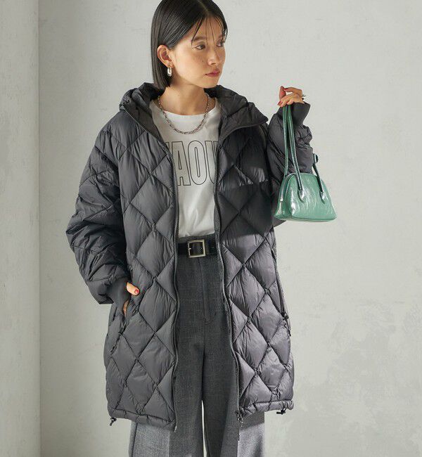 SHIPS for women「【SHIPS別注】Wai+ &times; TAION:〈手洗い可能〉ミディ ダウン コート」|ダウン|