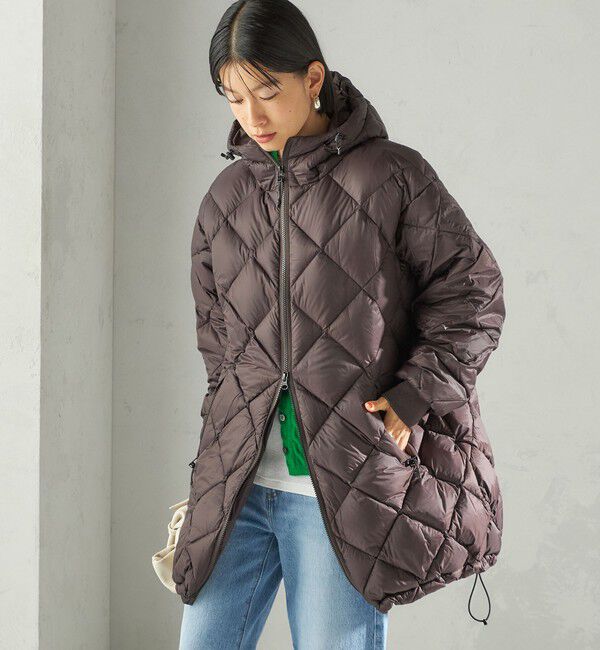 SHIPS for women「【SHIPS別注】Wai+ &times; TAION:〈手洗い可能〉ミディ ダウン コート」|ダウン|