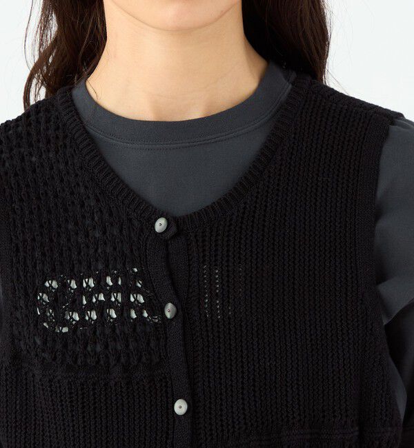 MACPHEE「【WEB限定】コットンレーシー ノースリーブワンピース」|ニット・セーター|