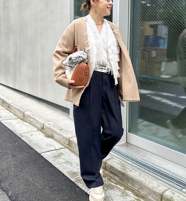 NOLLEY'S「《セットアップ対応》ウォッシャブルハイスペック麻調愛されセミワイドパンツ」|その他|