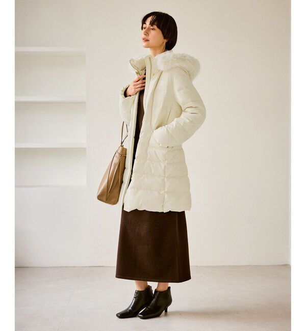 Rope&rsquo;Picnic「【GREEN DOWN/グリーンダウン】ファー付きダウンロングコート/一部WEB限定カラー」|ダウン|