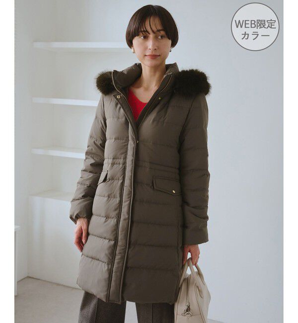 Rope&rsquo;Picnic「【GREEN DOWN/グリーンダウン】ファー付きダウンロングコート/一部WEB限定カラー」|ダウン|ブラウン(20)