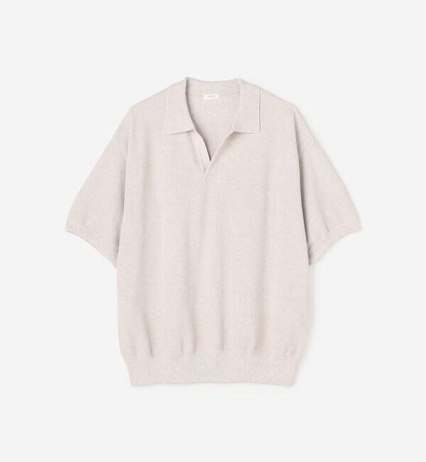  「crepuscule | 鹿の子 スキッパーポロシャツ MEN」|ニット・セーター|