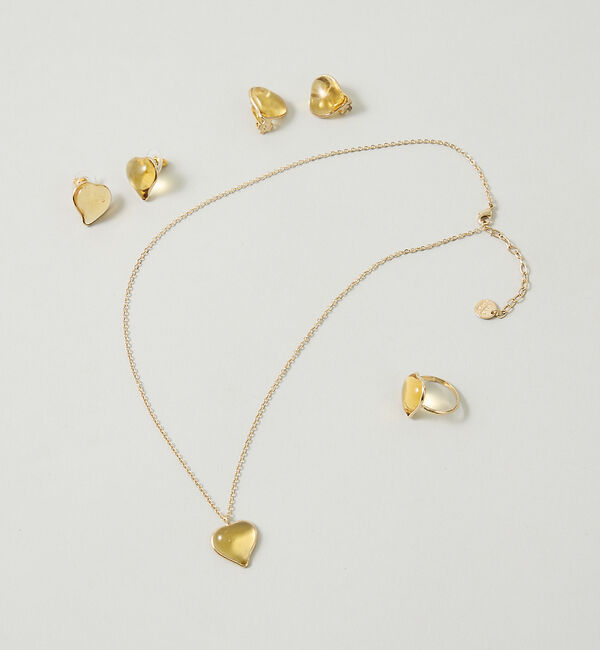 collex「【Elodie Pavie】ガラスハートピアス」|ピアス|