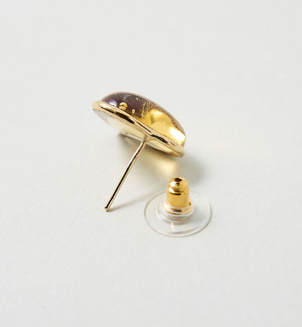 collex「【Elodie Pavie】ガラスハートピアス」|ピアス|