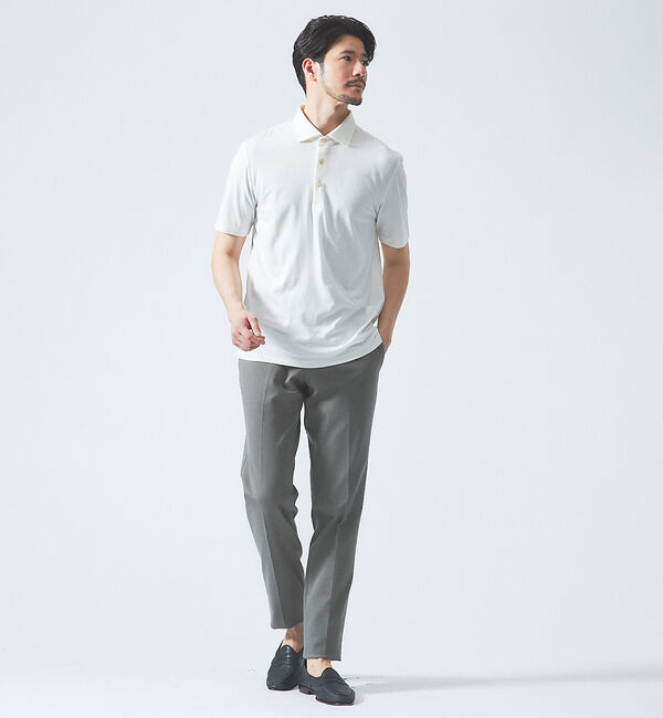 ABAHOUSE「【接触冷感】アイスピケ ストレッチ ポロシャツ / FLEX COOL」|ポロシャツ|
