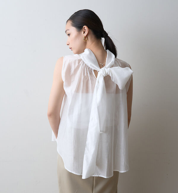 Rouge vif「【一部店舗限定】【北野百笑さん着用】2WAYリボンシアーブラウス」|シャツ・ブラウス|