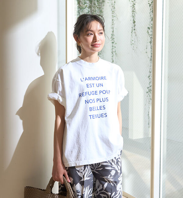 Rouge vif「ピグメントヴィンテージライクロゴBIG Tシャツ」|Tシャツ・カットソー|