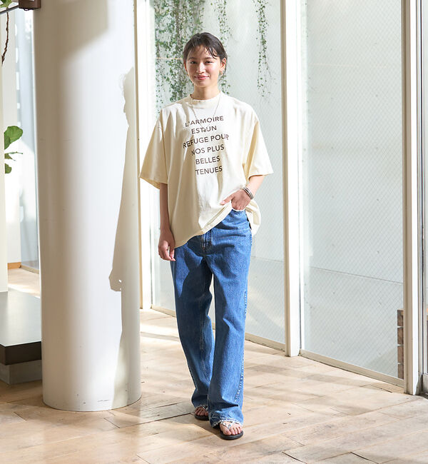 Rouge vif「ピグメントヴィンテージライクロゴBIG Tシャツ」|Tシャツ・カットソー|