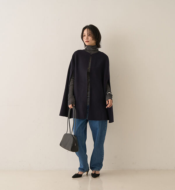 Rouge vif「【ウールSuper110&rsquo;s】リバーマントコート」|ノーカラーコート|