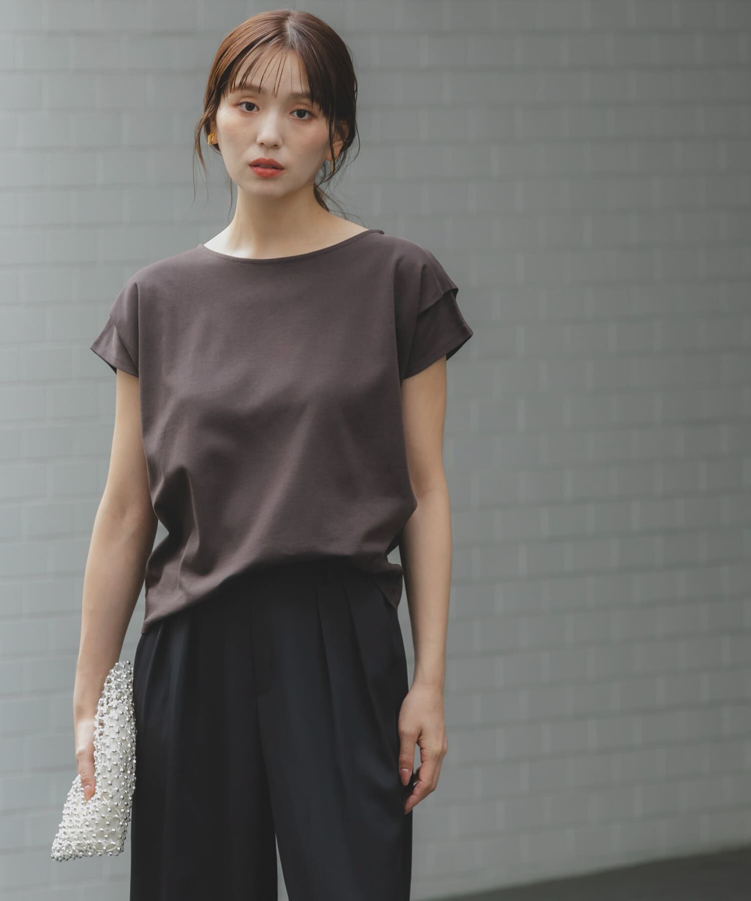 URBAN RESEARCH ROSSO「『WEB/一部店舗限定』ドライドルマンプルオーバー」|Tシャツ・カットソー|ブラウン