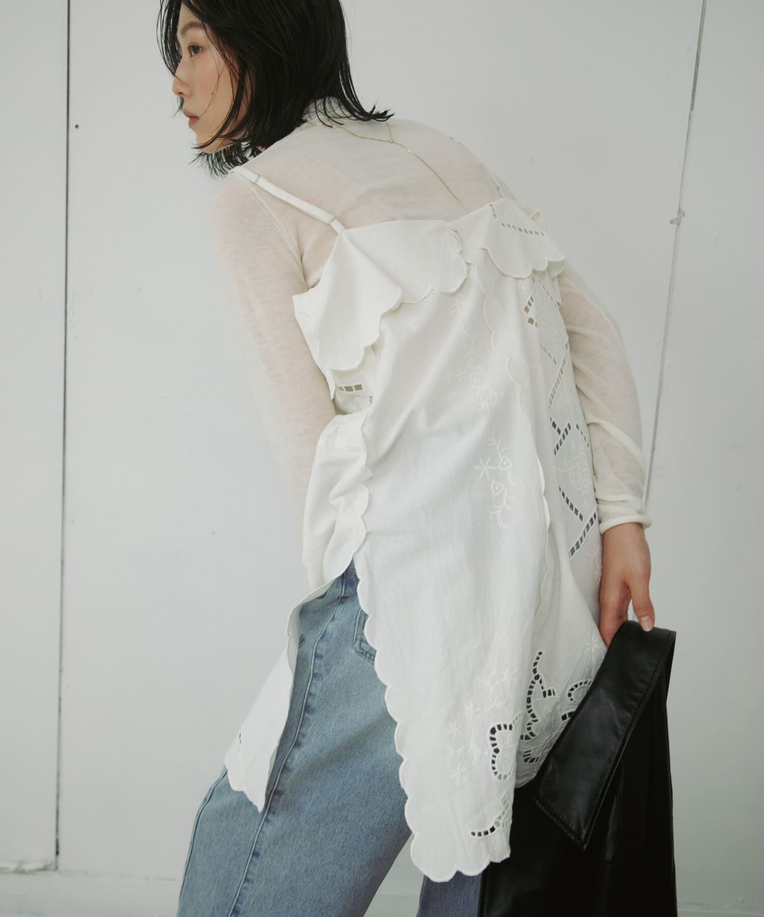URBAN RESEARCH DOORS「Cotton Embroidery Tunic」|その他|オフホワイト