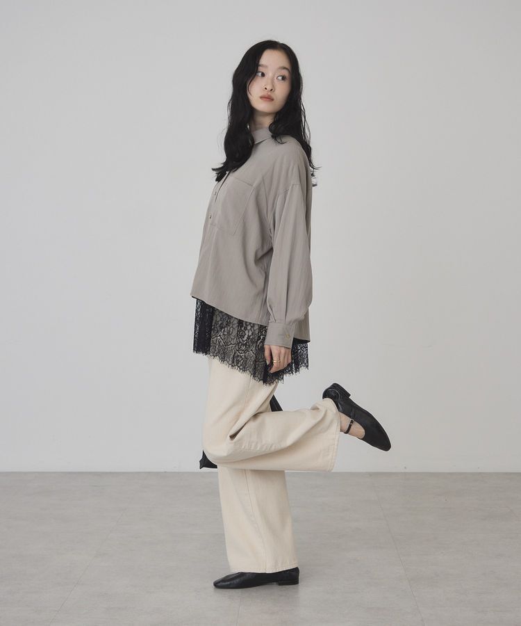 AMERICAN HOLIC「裾レースプルオーバー」|Tシャツ・カットソー|