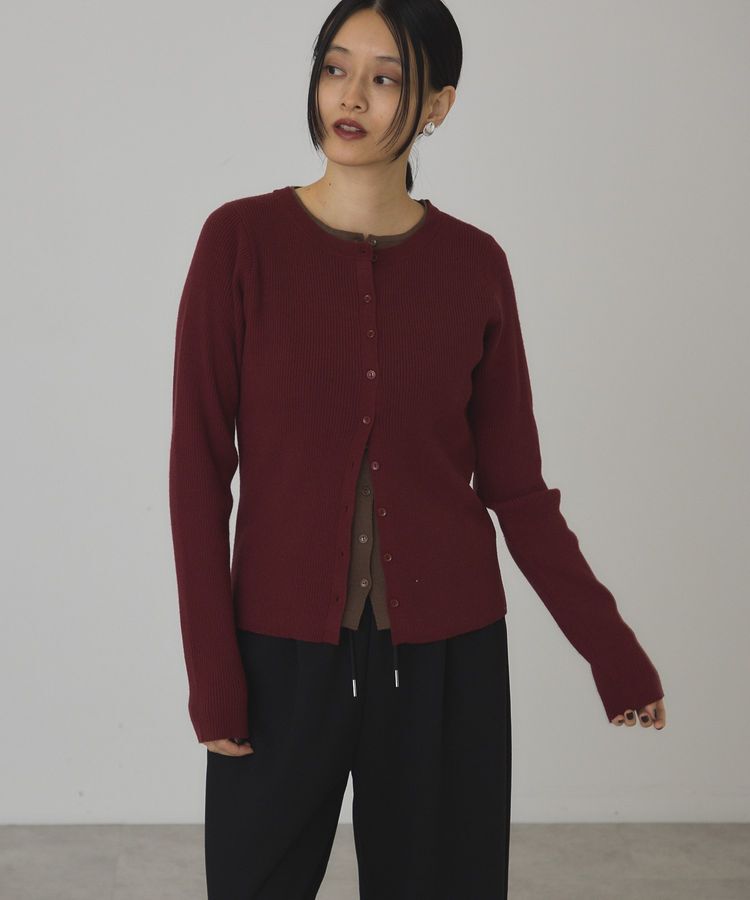 AMERICAN HOLIC「【バイパチ】レイヤード風ニットカーディガン」|カーディガン|Bordeaux