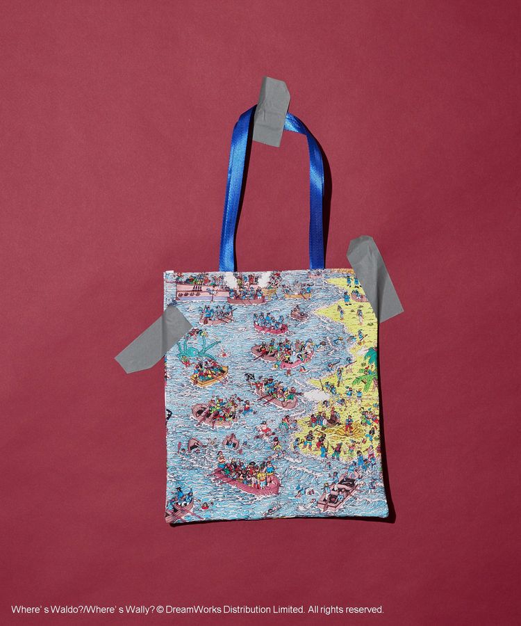 AMERICAN HOLIC「【WHERE'S WALLY?】MAPプリントトートBAG」|トートバッグ|Blue