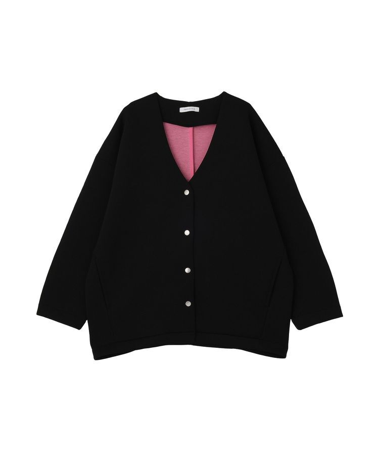 AMERICAN HOLIC「裏配色ポンチドットボタンコーディガン」|カーディガン|Black