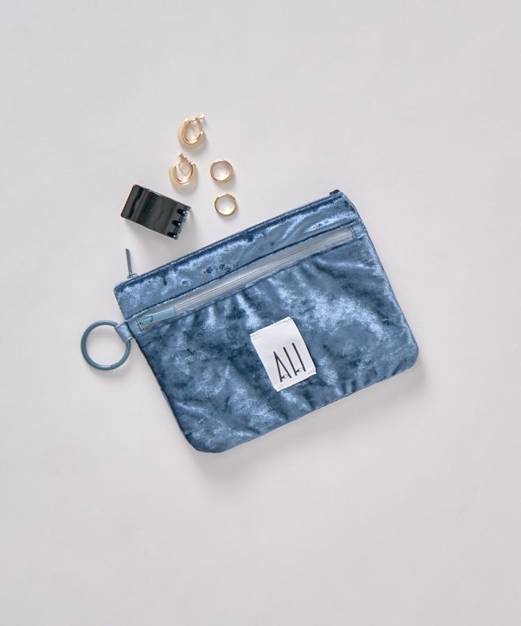AMERICAN HOLIC「【ホリホリ】ダブルジップポーチ」|ポーチ|Blue