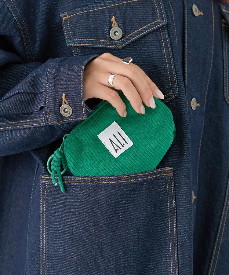 AMERICAN HOLIC「【ホリホリ】コーデュロイティッシュポーチ」|ポーチ|Green