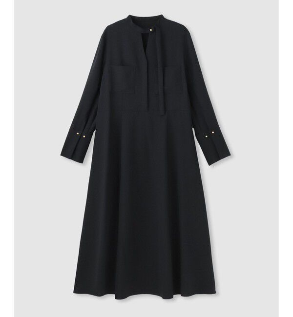 allureville「アシンメトリーボウタイワンピース」|ワンピース|ネイビー