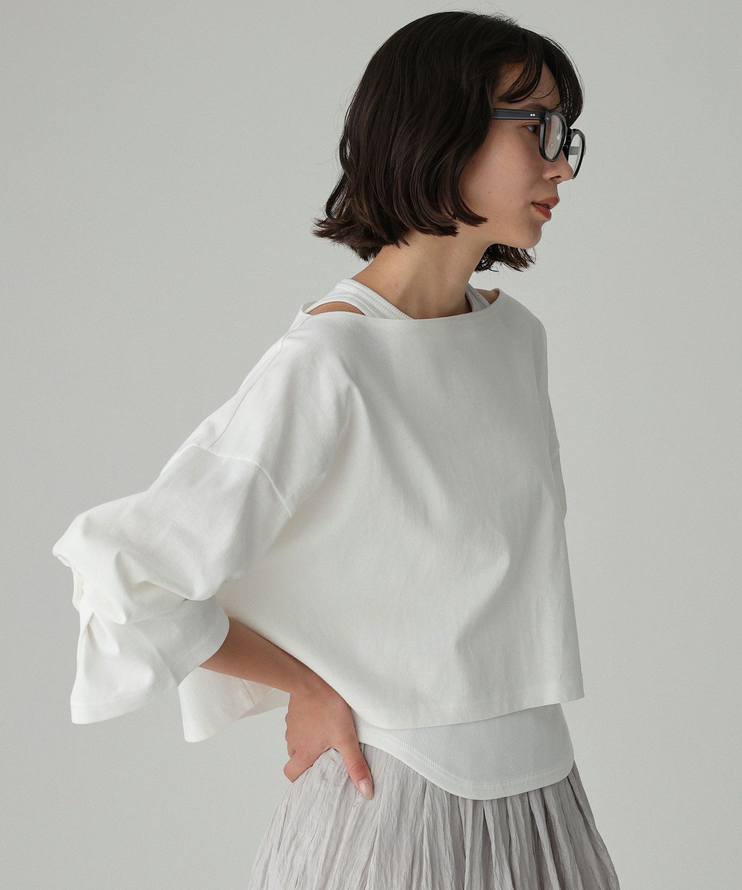 BABYLONE「ワイドショートT&times;タンクSET」|Tシャツ・カットソー|