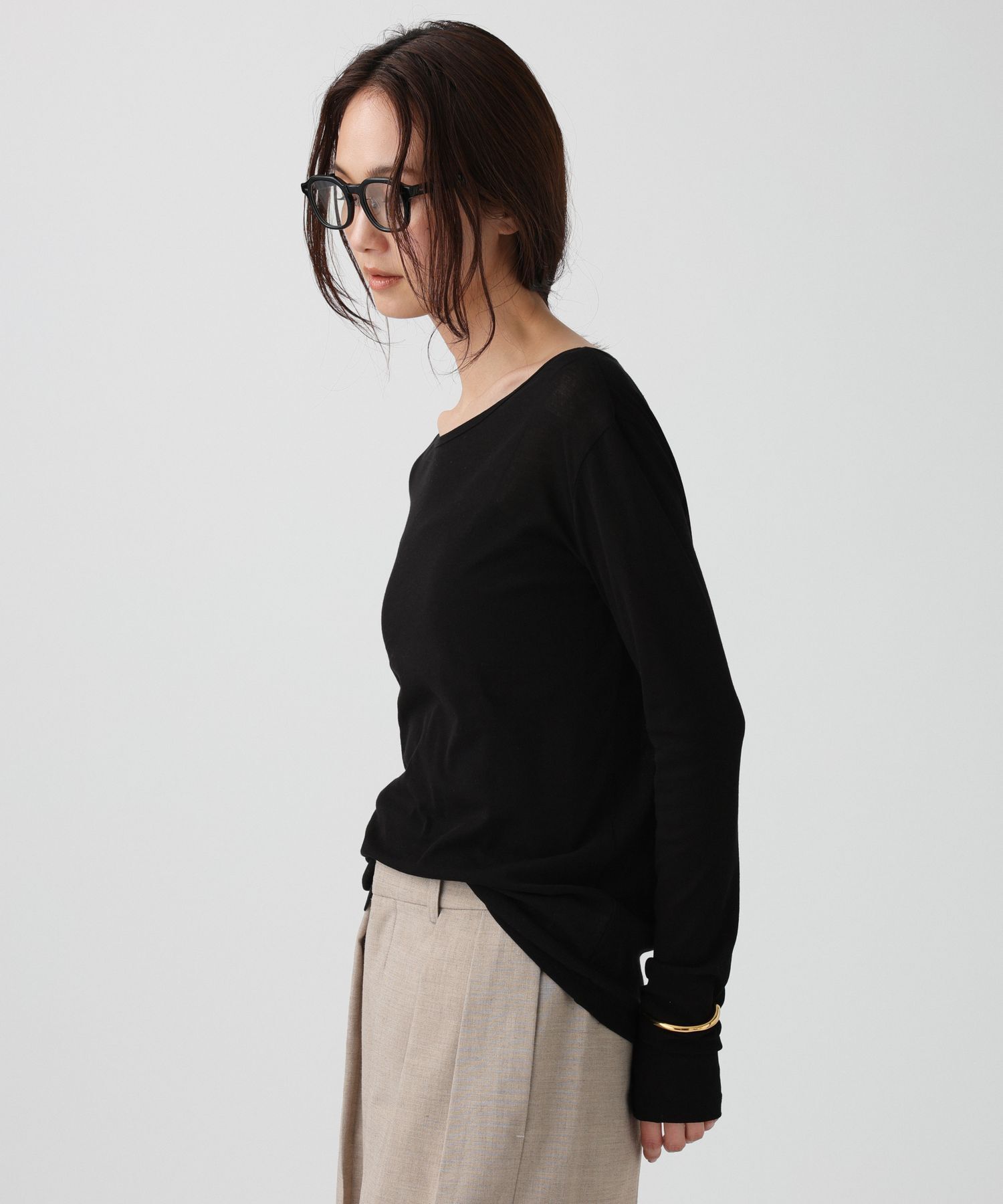 BABYLONE「シアーフライスクルーネックプルオーバー/マシンウォッシャブル」|Tシャツ・カットソー|
