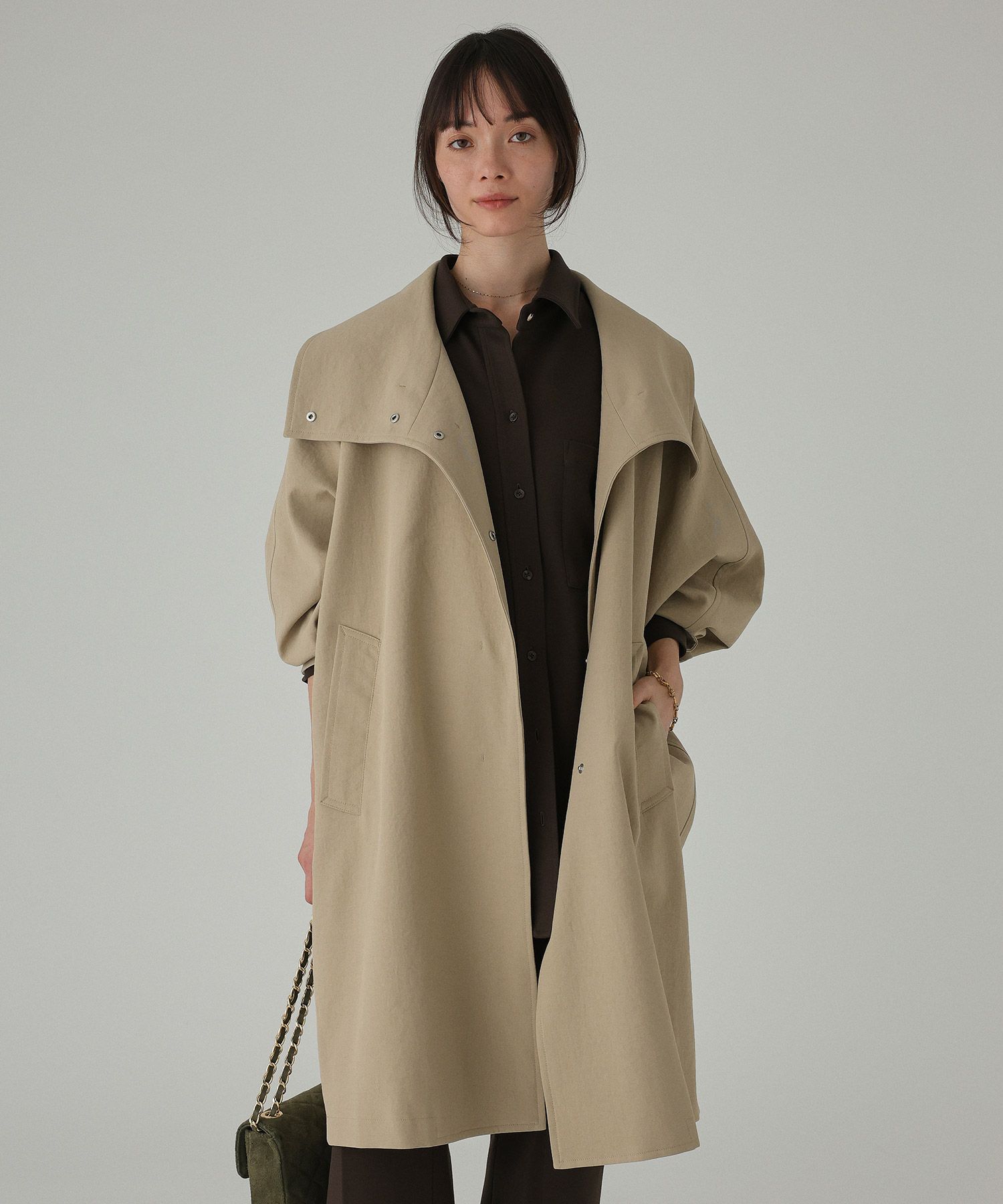 BABYLONE「オーバーフォルムツイルコート」|ダッフルコート|