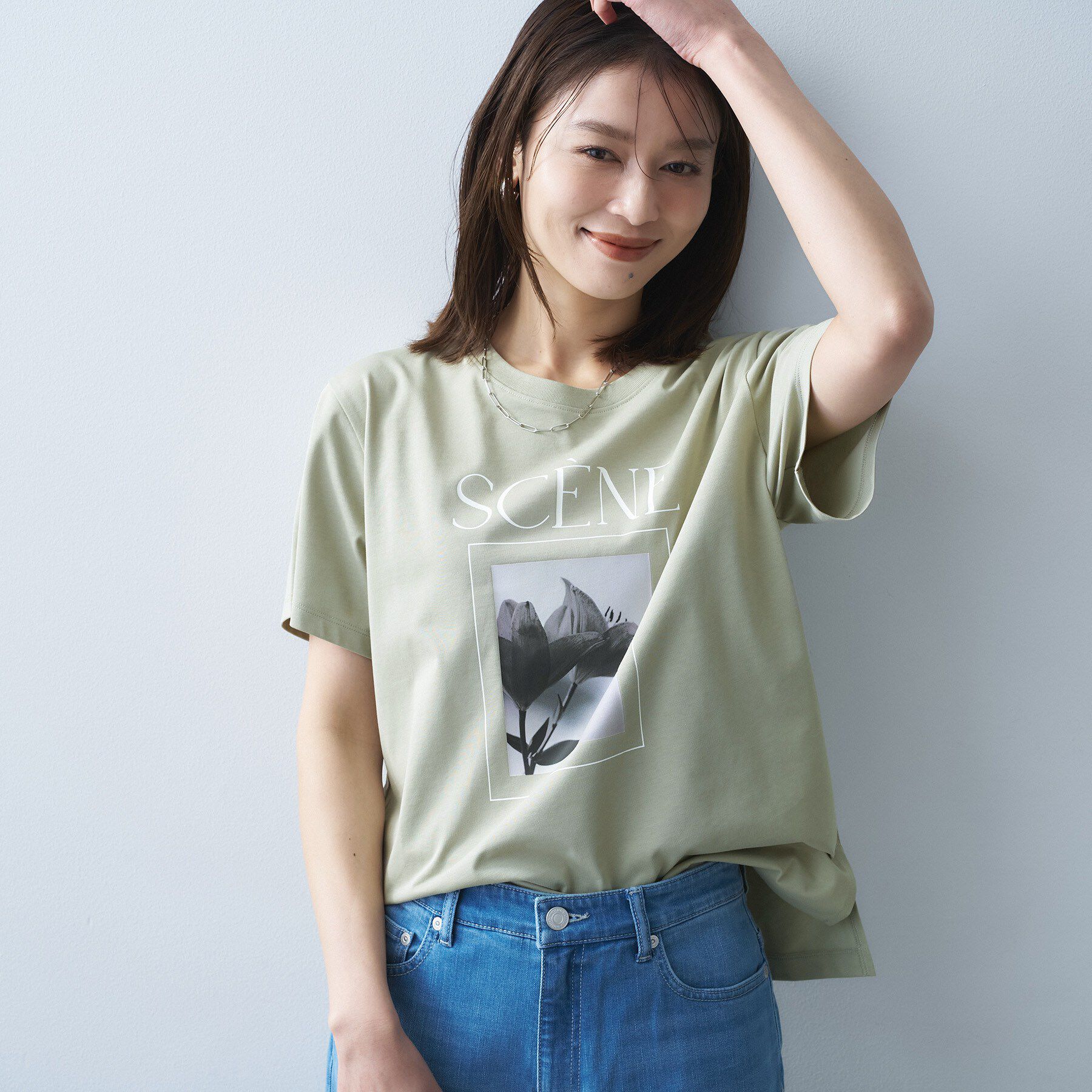 UNTITLED「【ロゴ/プリント】グラフィックTシャツ」|Tシャツ・カットソー|オリーブグリーン(6