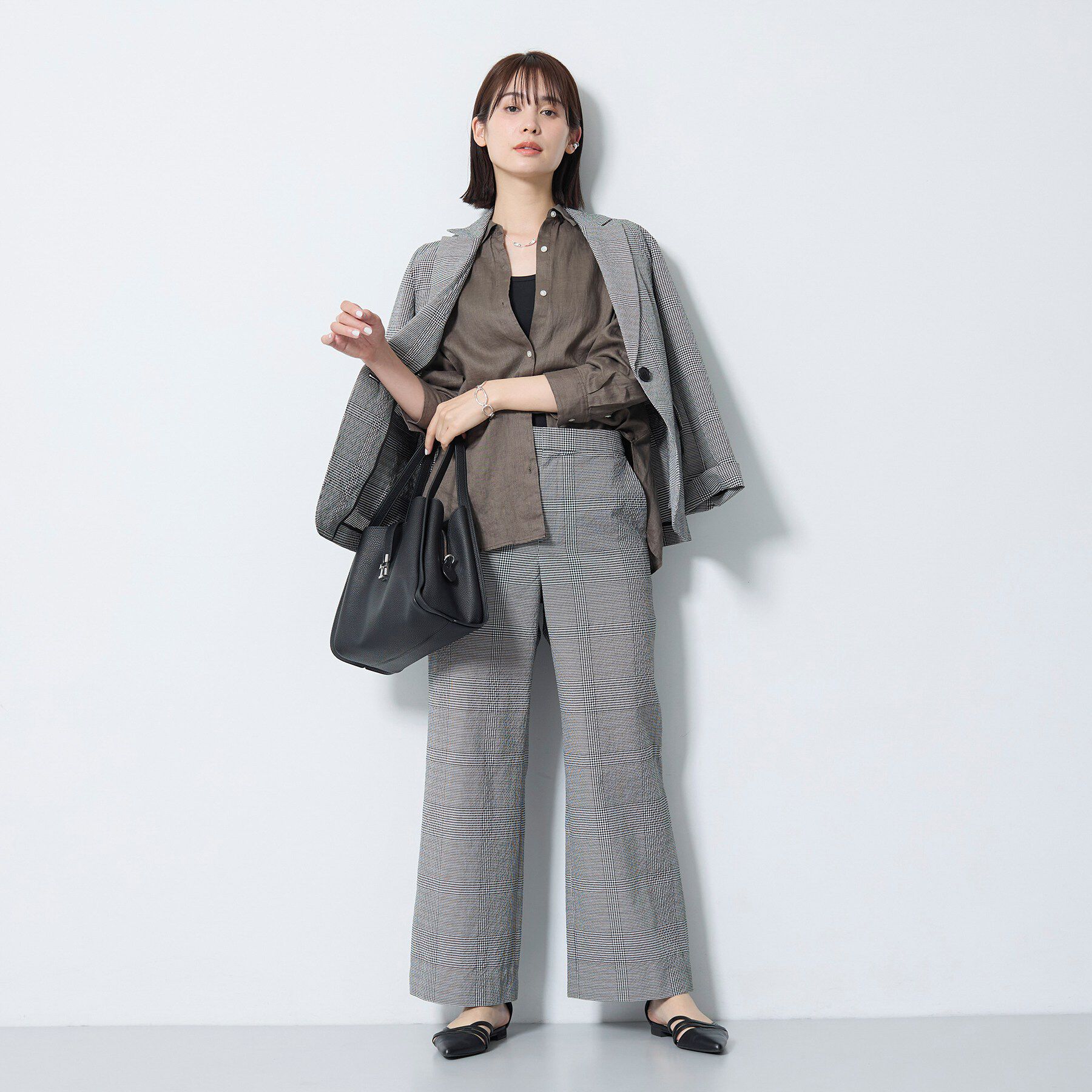 INDIVI「【洗える／UVケア／SETUP可能】サッカー素材ストレートパンツ」|その他|