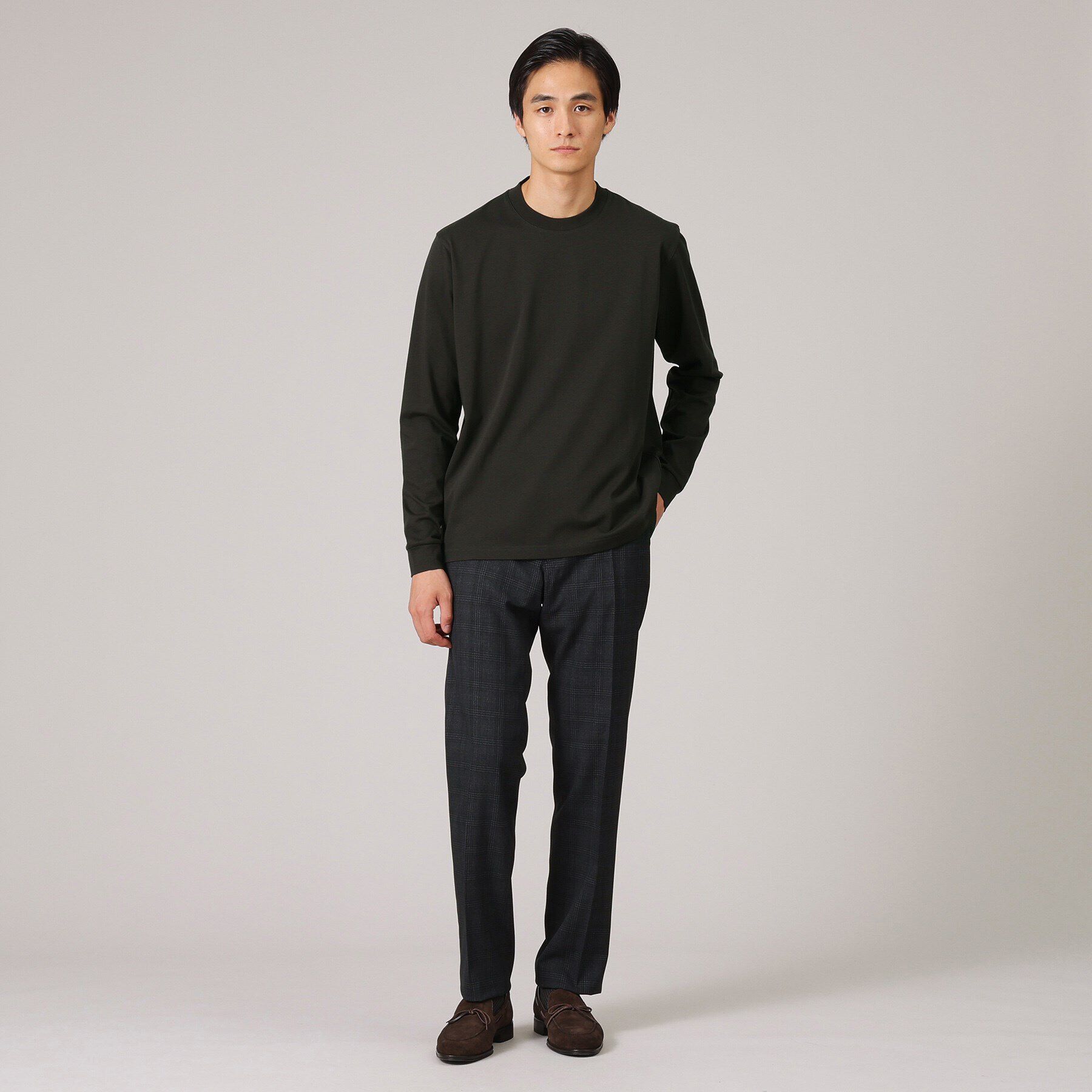 TAKEO KIKUCHI「【抗菌防臭/ジャケット対応】テーラード 長袖Tシャツ」|Tシャツ・カットソー|