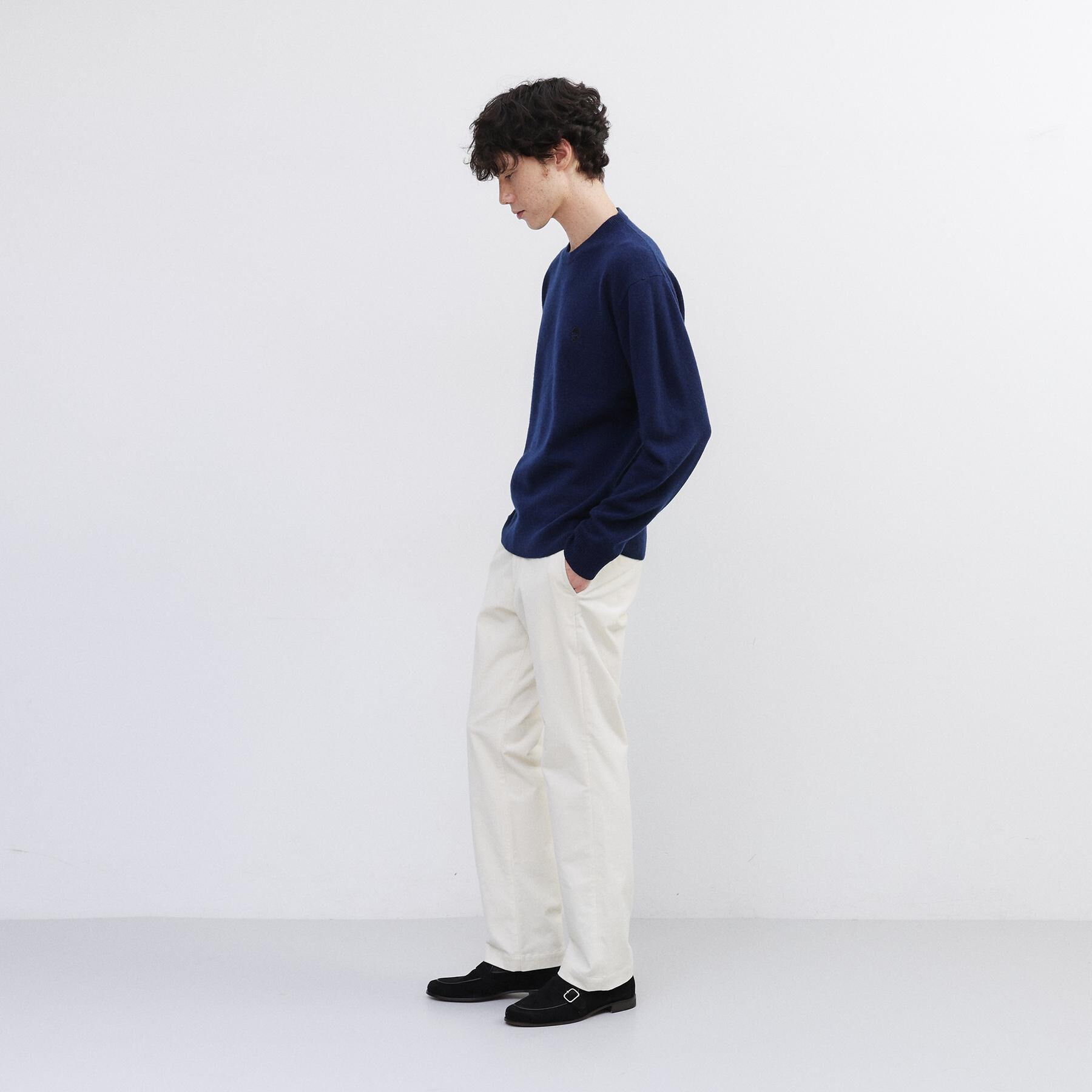 TAKEO KIKUCHI「【Air Palette Knit】ワンポイント カラーニット プルオーバー」|ニット・セーター|