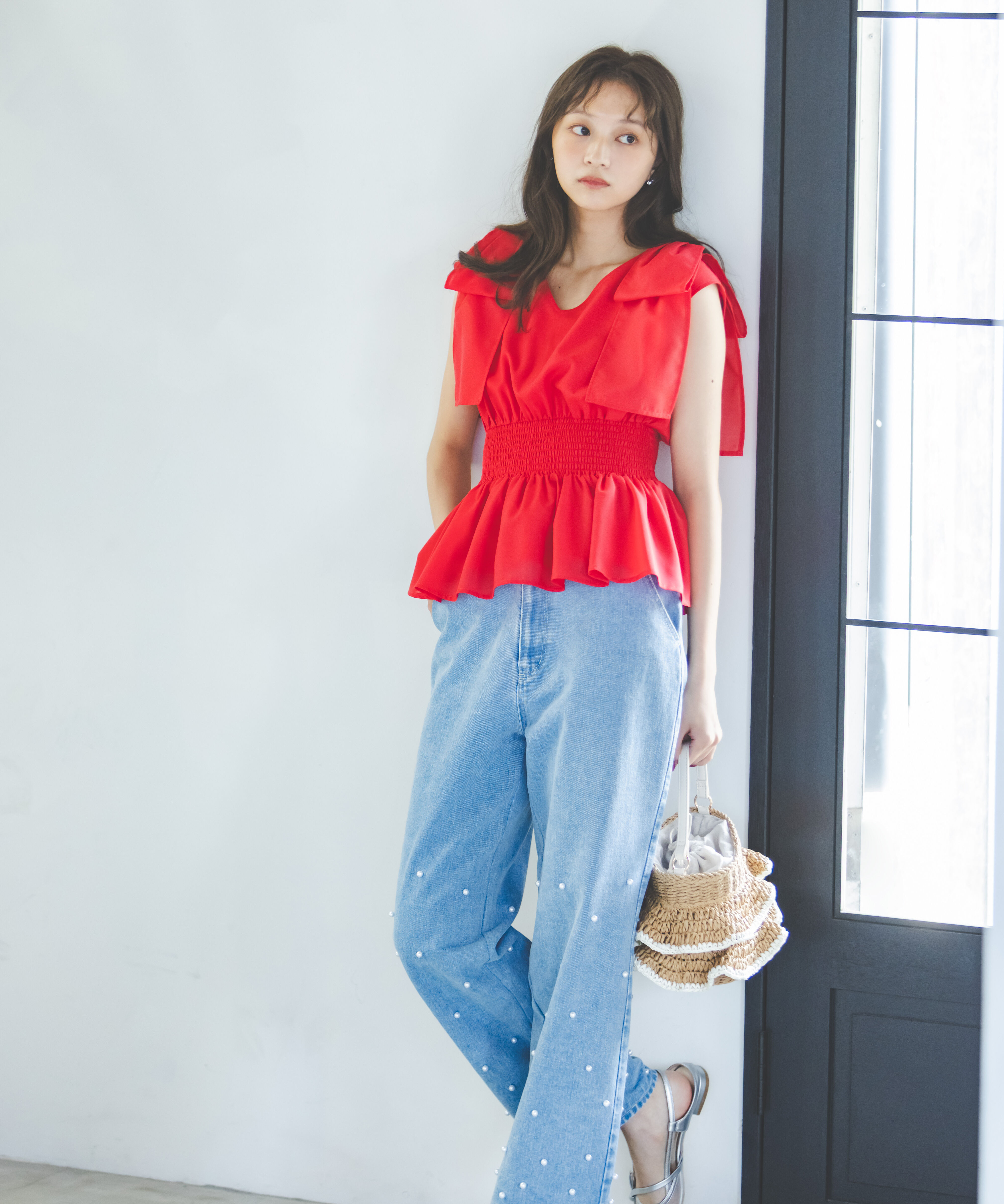 PROPORTION BODY DRESSING「ショルダーリボンペプラムブラウス」|シャツ・ブラウス|