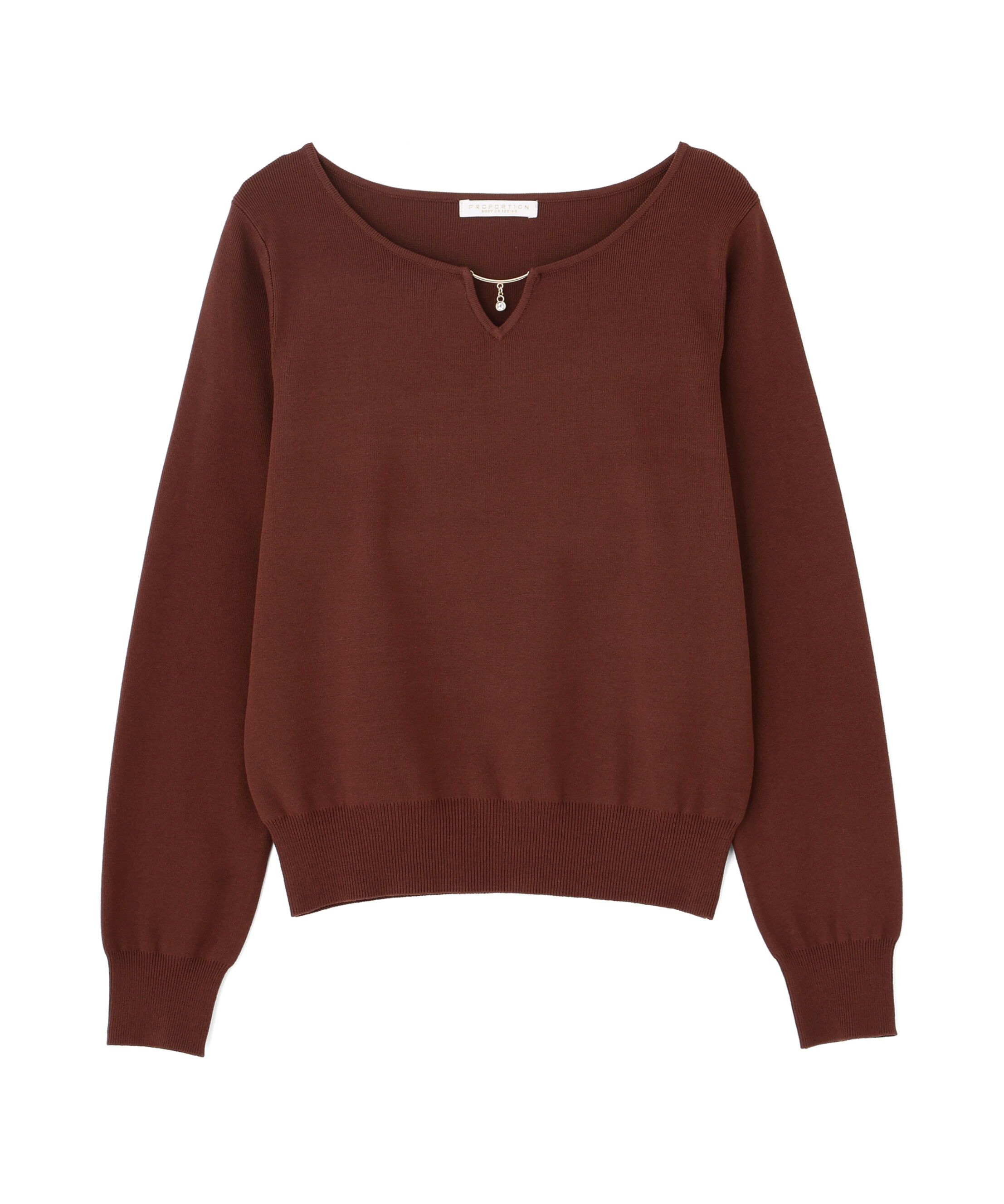 PROPORTION BODY DRESSING「キラ付きハートネック総針トップス」|ニット・セーター|