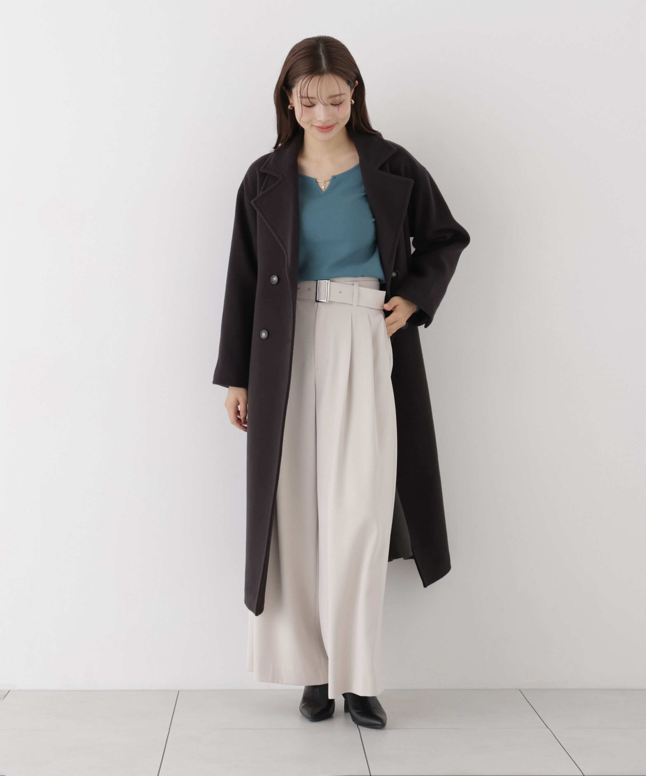 PROPORTION BODY DRESSING「キラ付きハートネック総針トップス」|ニット・セーター|