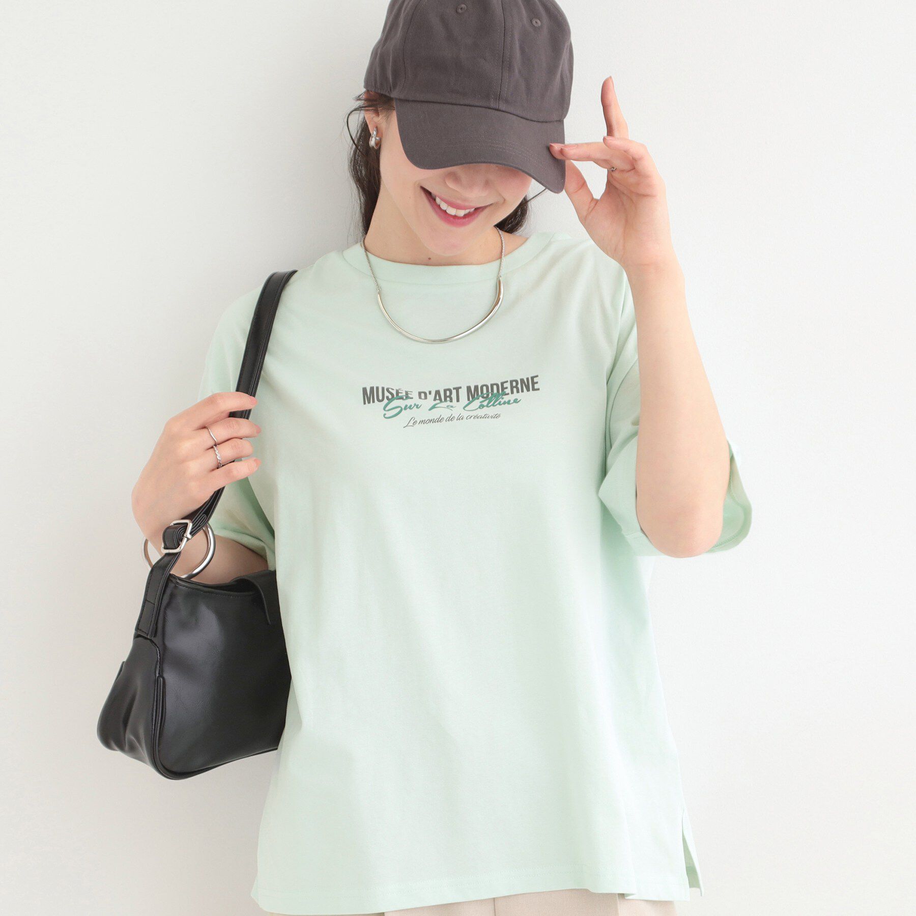 SHOO･LA･RUE「【綿100％/S-LL/プチプラ】選べる3柄 プリントアソートTシャツ」|Tシャツ・カットソー|ミントグリーン(22