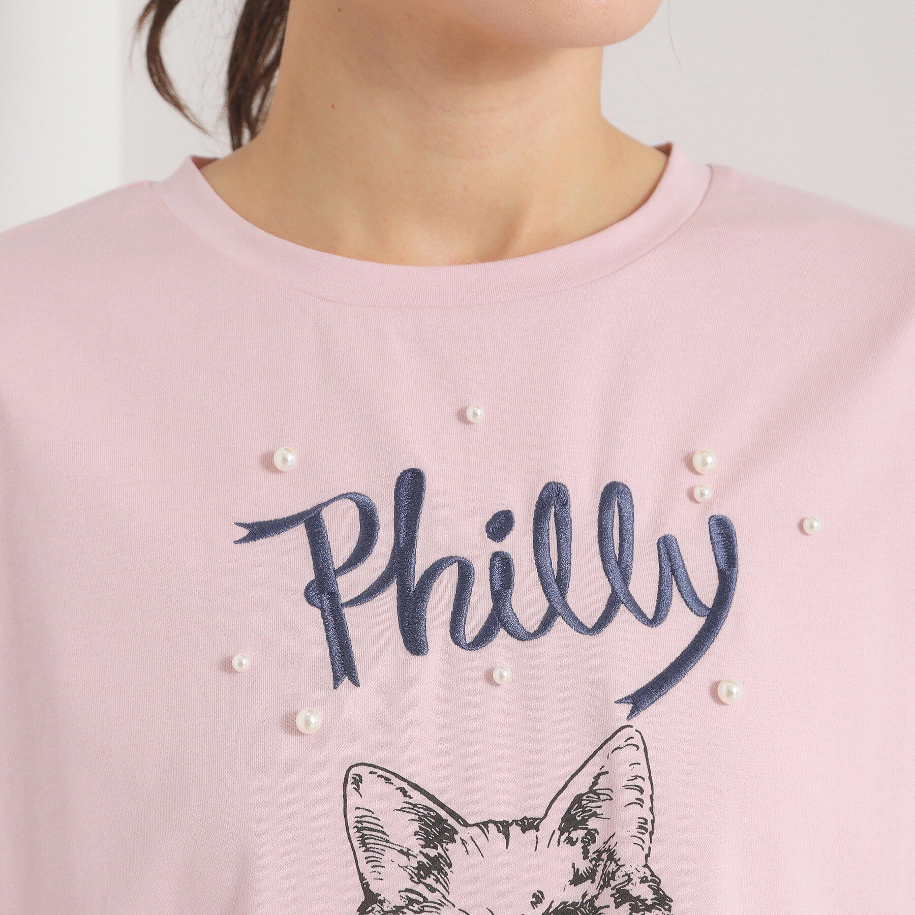 ITS&rsquo;DEMO「<Philly chocolateコラボ>キャットプリントTシャツ」|Tシャツ・カットソー|