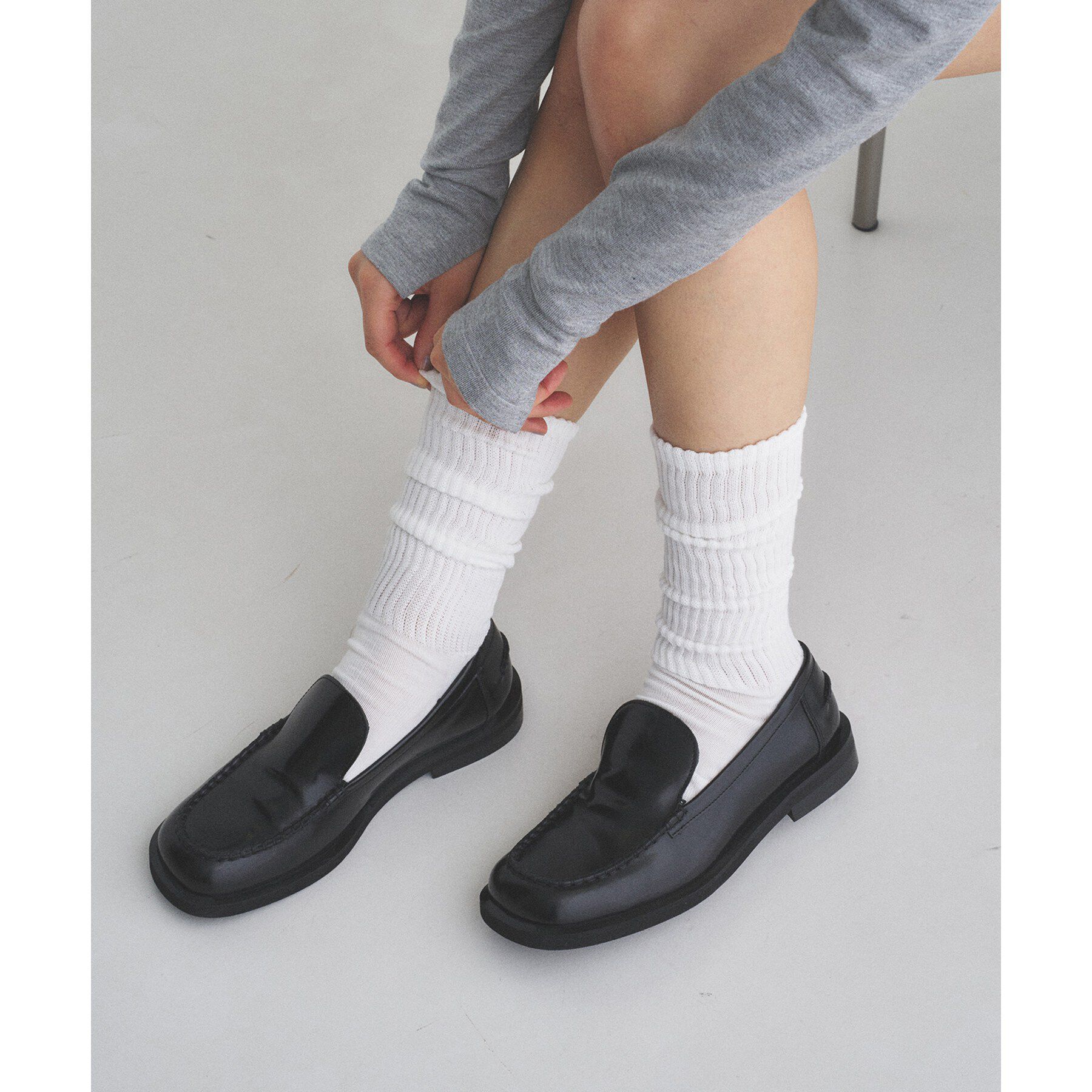 CODE A「piedi nudi｜LOUCH RIB PILE sox」|ソックス|