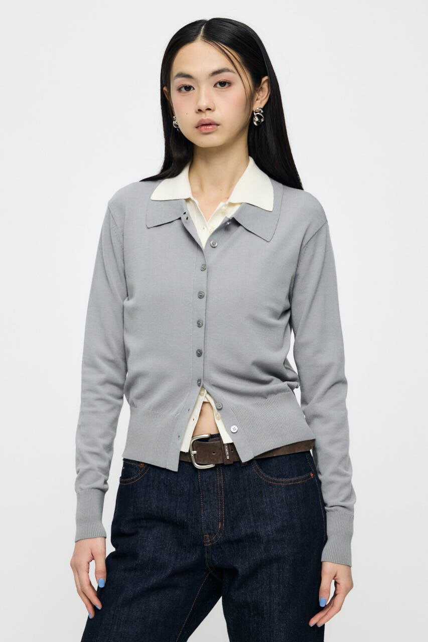 MOUSSY「HIGH GAUGE KNIT シャツ」|シャツ・ブラウス|