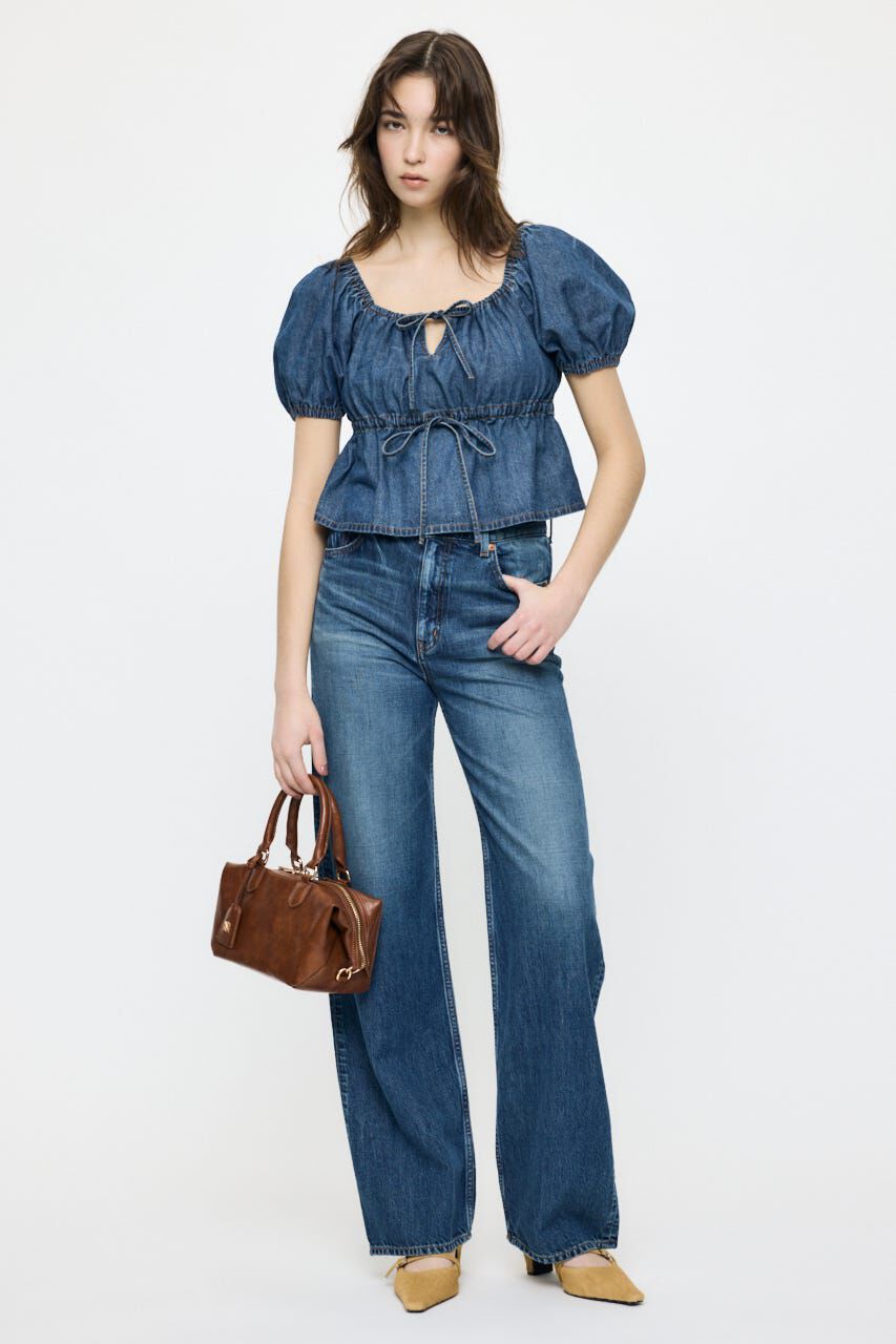 MOUSSY「DENIM PUFF ブラウス」|シャツ・ブラウス|