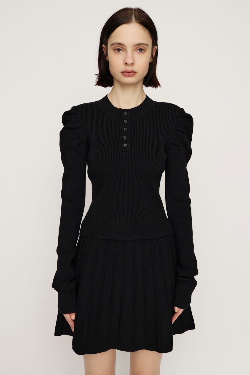 SLY「TUCK SLEEVE FLARE KNIT 2P」|ワンピース|