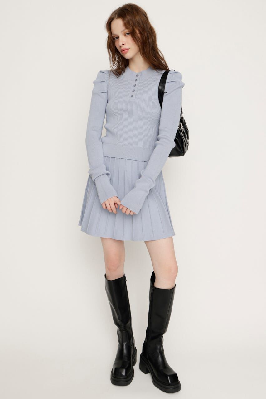 SLY「TUCK SLEEVE FLARE KNIT 2P」|ワンピース|
