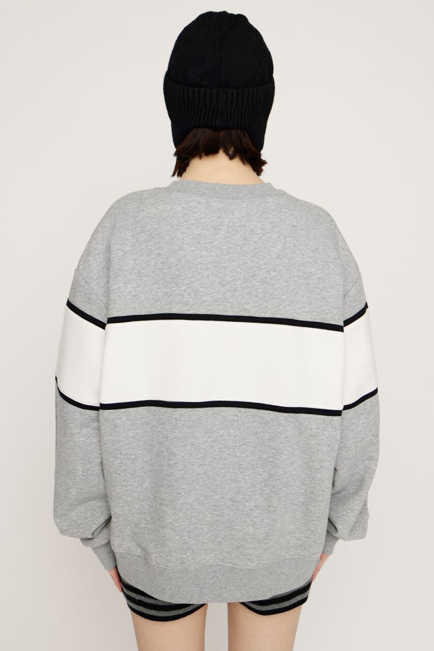 SLY「BLOCKING LINE LOGO SW トップス」|パーカー|