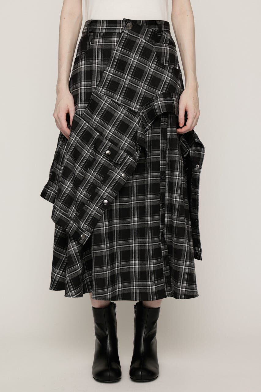 SLY「PLAID FLARE DESIGN スカート」|スカート|