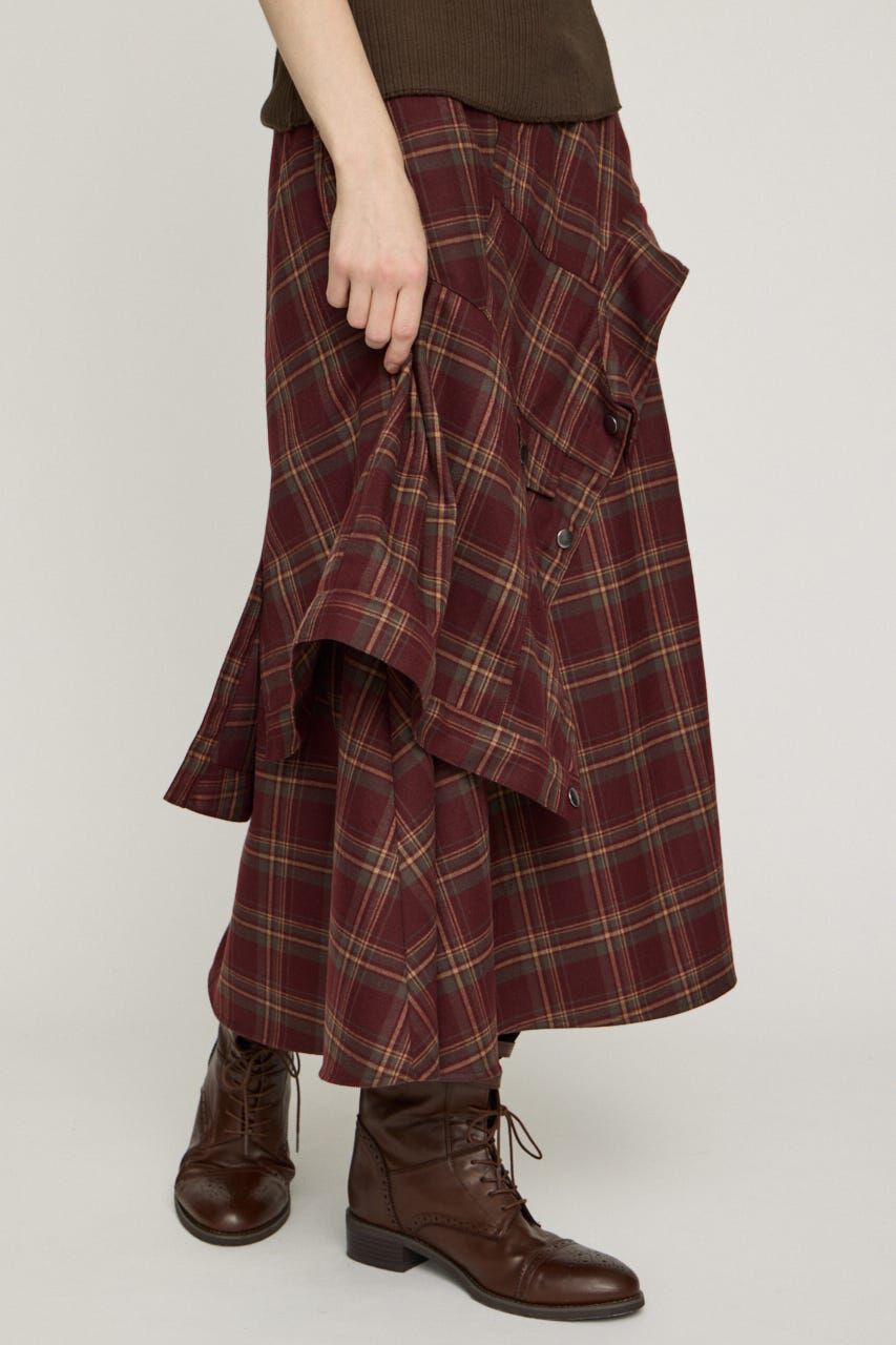 SLY「PLAID FLARE DESIGN スカート」|スカート|
