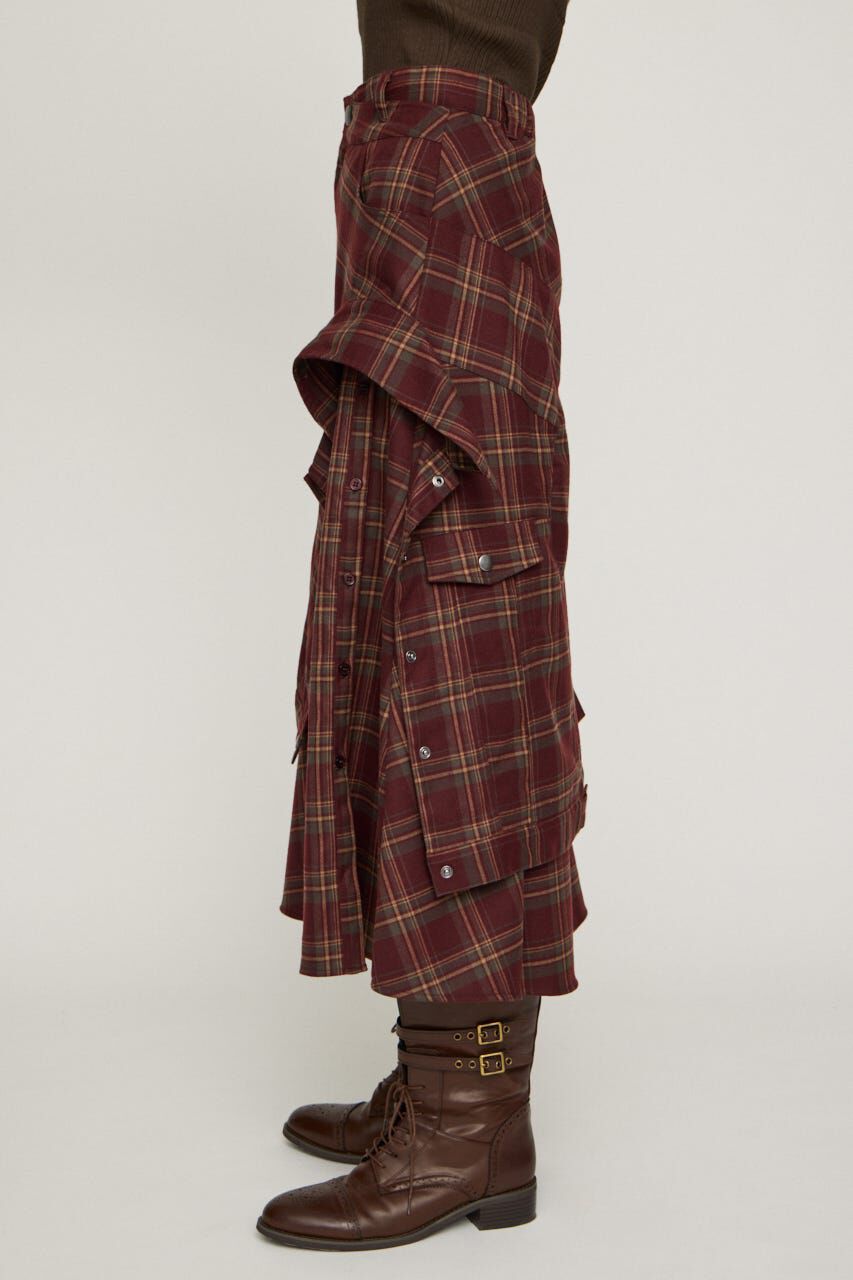 SLY「PLAID FLARE DESIGN スカート」|スカート|