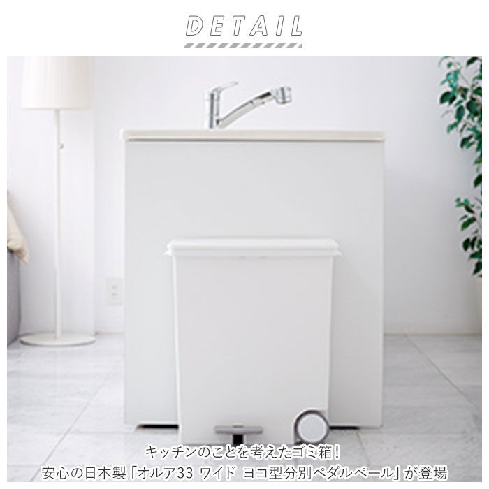 BACKYARD FAMILY「キッチン ゴミ箱 ペダル 33L 通販 ごみ箱 スリム 分別 ペダル式ゴミ箱 低く開く」|ダストボックス|
