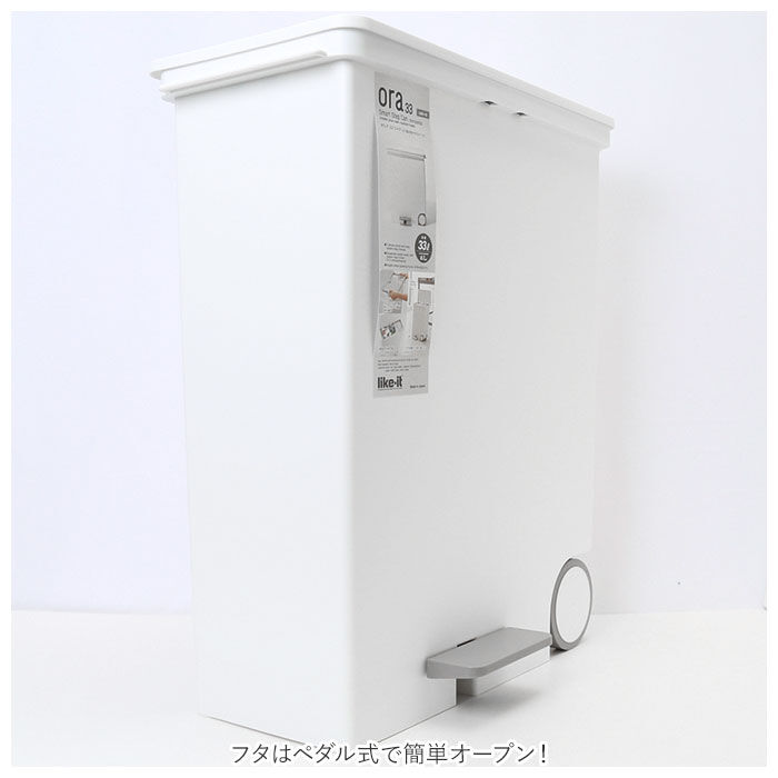 BACKYARD FAMILY「キッチン ゴミ箱 ペダル 33L 通販 ごみ箱 スリム 分別 ペダル式ゴミ箱 低く開く」|ダストボックス|