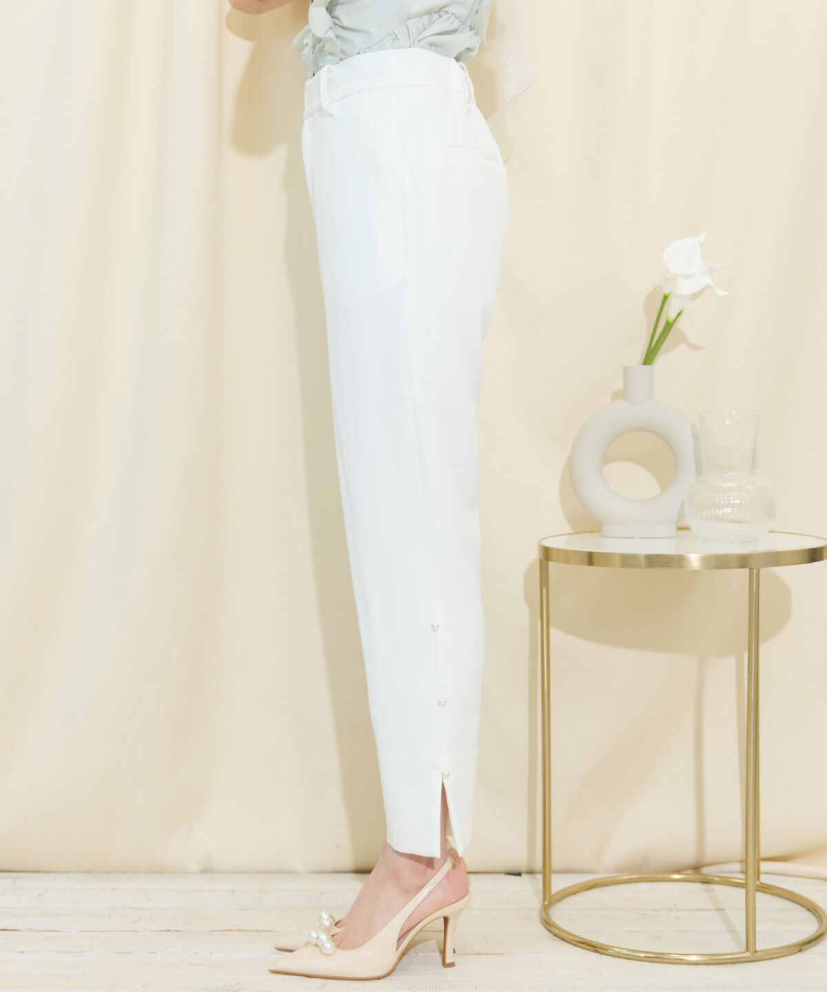 WILLSELECTION「パールデザインテーパードパンツ」|その他|