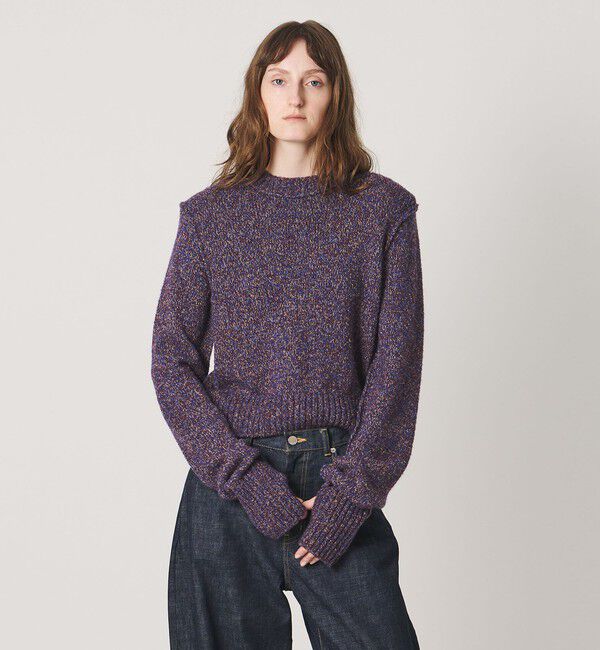 AEWEN MATOPH「＜AEWEN MATOPH＞ショルダーパット ミックスカラー ニット」|ニット・セーター|