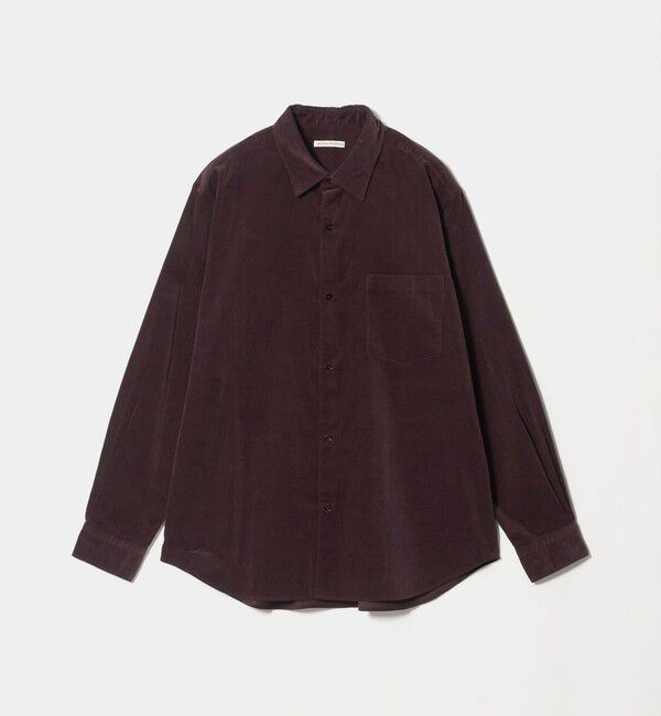 UNITED ARROWS「コーデュロイ レギュラーカラー シャツ」|シャツ・ブラウス|WINE