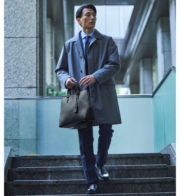 UNITED ARROWS green label relaxing「エンボス レザー ブリーフケース ビジネスバッグ」|ビジネスバッグ|